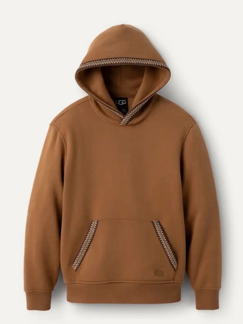 UGG Tasman Men's Chestnut Brown Hooded Sweatshirt with Contrast Stitch